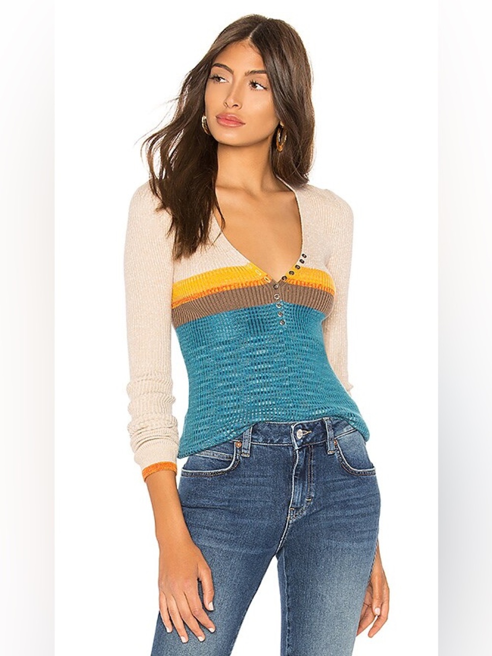 Free People| ‘Frequency’ Colorblock Sweater